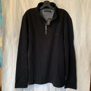 Nautica Men's Black Half Zip Sweatshirt L  NWT